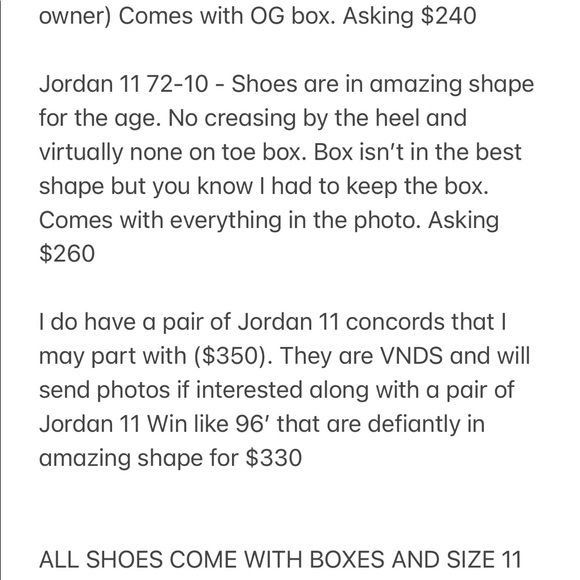 Jordan 11’s ALL size 11 - Picture 13 of 14